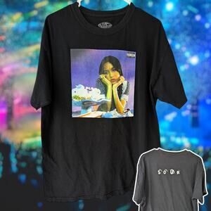 Olivia Rodrigo Sour Album Black Graphic pop punk rock band emo goth T-Shirt